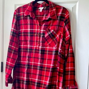 COPY - Isabell maternity plaid maternity shirt, size xxl